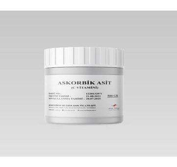 Acar Kimya Vitamin C Aksorbik Asit Aromasız Yetişkin Vitamin 500 gr