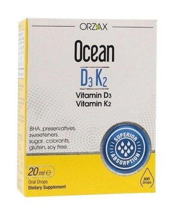 Ocean D3 K2 Aromasız Yetişkin Vitamin 20 ml