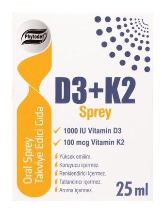 Phytodef Vitamin B12 D3 K2 Aromasız Yetişkin Vitamin 25 ml - 25 ml