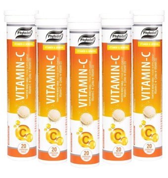 Phytodef Vitamin C Efervesan Çinko Vitamin D3 Portakallı Yetişkin Vitamin 5x20 Tablet