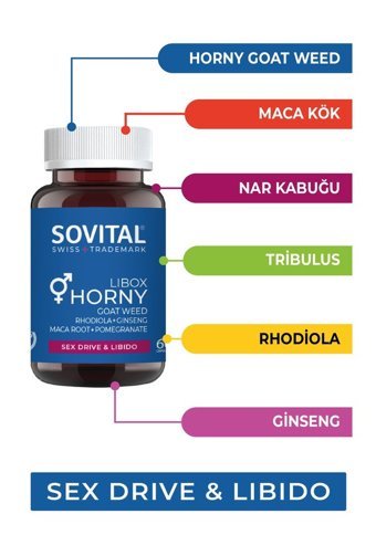 Sovital Libox Horny Goat Weed Aromasız Yetişkin Vitamin 60 Tablet