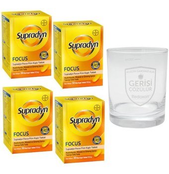 Supradyn Energy Focus + Cam Bardak Aromasız Yetişkin Vitamin 30 Kapsül
