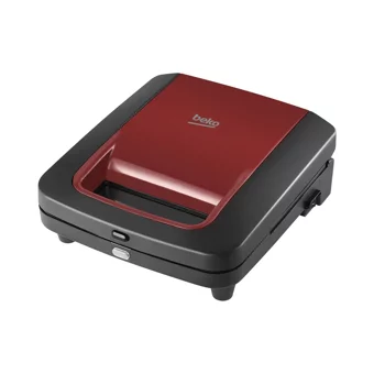 Beko BKK 2124 2 Dilim Teflon Çıkartılabilir Plaka Tek Yönlü 700 W Izgaralı Kırmızı Waffle Tost Makinesi