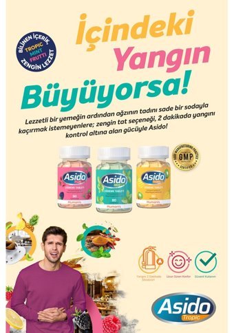 Humanis Asido Tropic Aromasız Yetişkin Vitamin 80 Tablet
