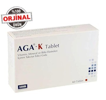 Aga-K Takviye Edici Gıda Bitki Ekstralar Yetişkin Vitamin 60 Tablet