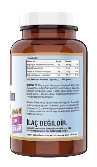 Ncs Magnesium Bisglisinat + Vitamin D3 - K2 Aromasız Yetişkin Vitamin 180 Tablet - 20 ml