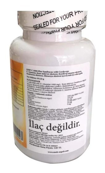 Dmp Vitamin C Çinko Kara Mürver Cordyceps Ekinezya Bitki Ekstralar Yetişkin Vitamin 6x60 Tablet