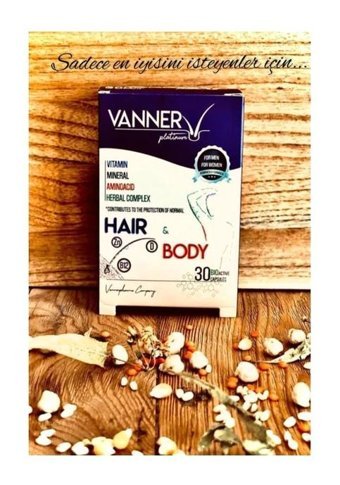 Vanner Platinum Saç Vücut Multivitamini Aromasız Yetişkin Vitamin 30 Kapsül