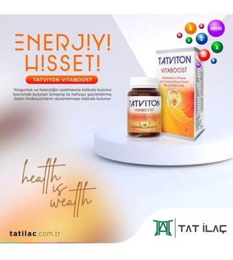 Tatviton Vitaboost Multivitamin Multiminarel Aromasız Yetişkin Vitamin 30 Tablet