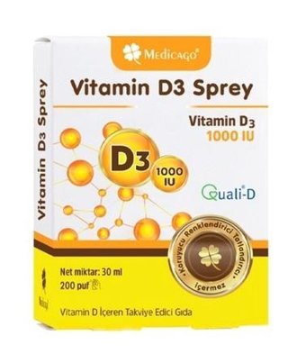 Medicago Vitamin D3 Aromasız Yetişkin Vitamin 30 ml