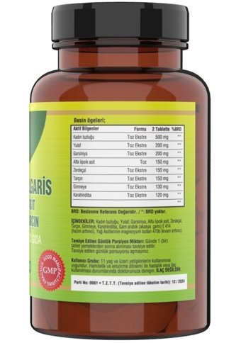 Ncs Berberis Vulgaris - Vitamin C Tarçın - Zerdeçal Yetişkin Vitamin 120 Tablet - 180 Tablet