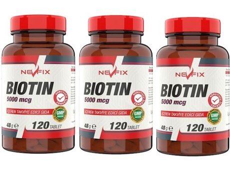 Nevfix Biotin Aromasız Yetişkin Vitamin 3x120 Tablet