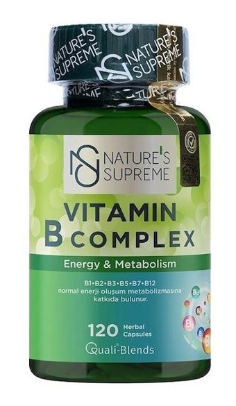 Nature'S Supreme Vitamin B Aromasız Yetişkin Vitamin 120 Kapsül
