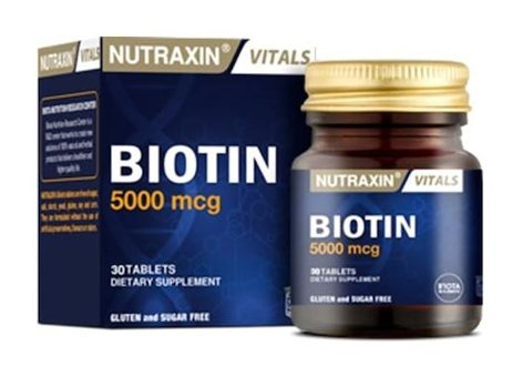 Nutraxin Biotin Aromasız Yetişkin Vitamin 30 Tablet