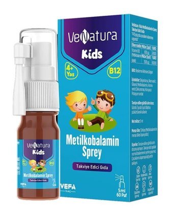 Venatura Kids B12 Metilkobalamin Çilekli Yetişkin Vitamin 5 ml