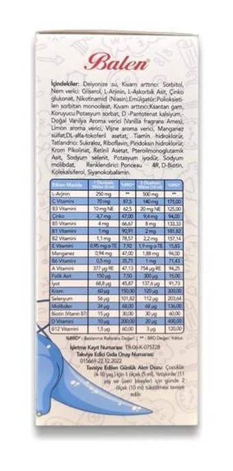 Balen Argı Boost Aromasız Çocuk Vitamin 150 ml