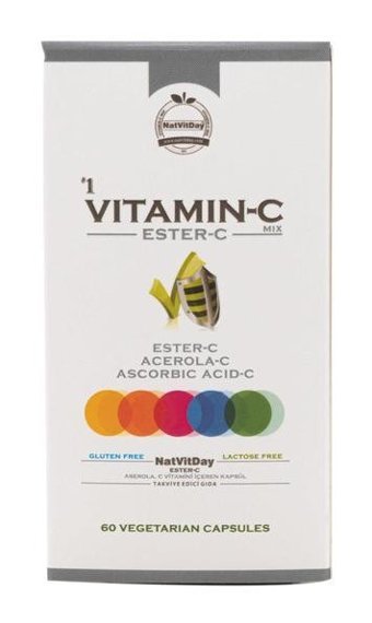 Natvitday Vitamin C Aromasız Yetişkin Vitamin 60 Kapsül
