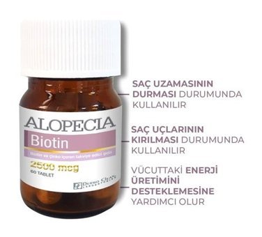 Dermo Clean Alopecia Biotin Aromasız Yetişkin Vitamin 60 Tablet