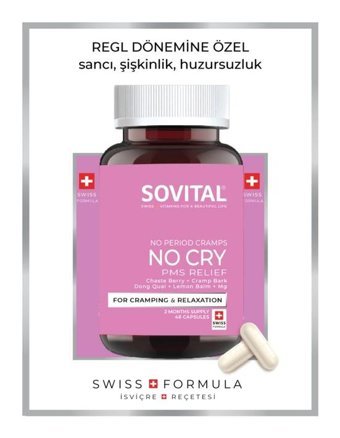 Sovital No Cry Pms Relief Aromasız Yetişkin Vitamin 48 Kapsül