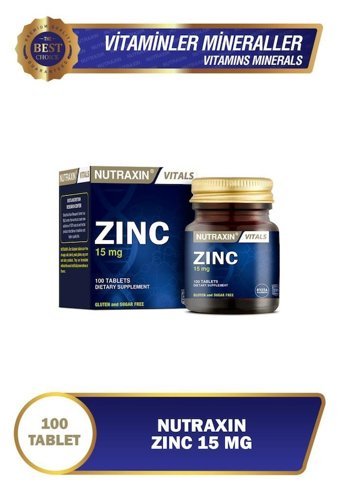 Nutraxin Zinc Aromasız Yetişkin Vitamin 100 Tablet