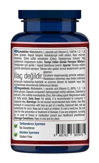 One Up Beta-Glukan Kompleks Aromasız Yetişkin Vitamin 60 Kapsül