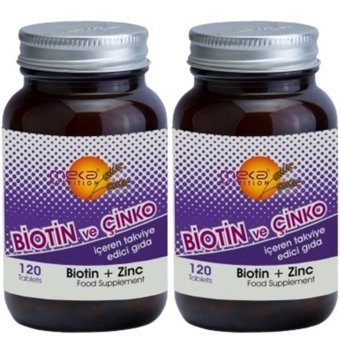 Meka Nutrition Biotin Zinc Aromasız Yetişkin Vitamin 120 Tablet