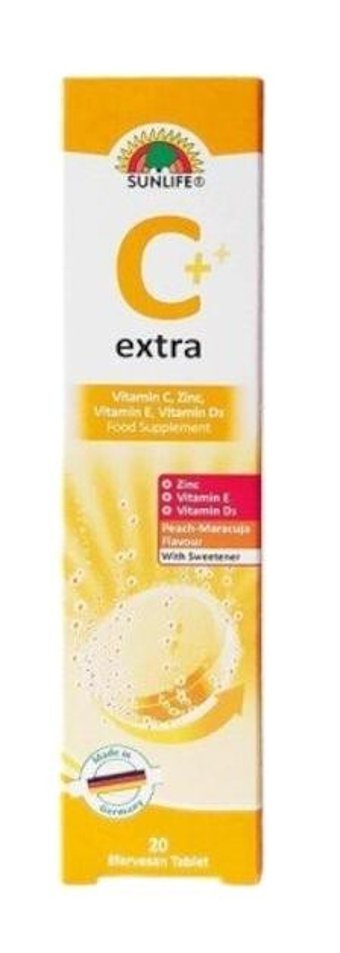 Sunlife Vitamin C Extra Şeftali Yetişkin Vitamin 20 Tablet