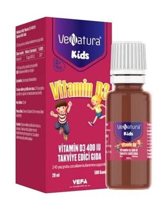 Venatura Kids Vitamin D3 Aromalı Yetişkin Vitamin 400 Tablet