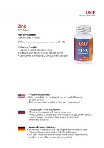 Mnk Vitamin C Sambucus - Dmp Zinc Çinko Gluconate Bitki Ekstralar Yetişkin Vitamin 60 Tablet - 120 Tablet