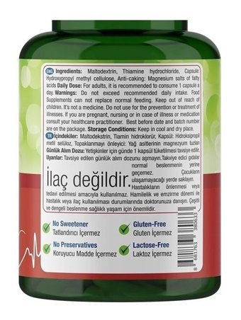 Nature'S Supreme Vitamin B1 Aromasız Yetişkin Vitamin 100 Kapsül