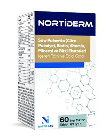 Nortis İlaç Nortiderm Aromasız Yetişkin Vitamin 60 Tablet