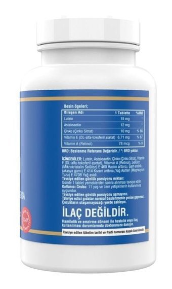 Ncs Lutein - Vitamin D3 K2 Aromasız Yetişkin Vitamin 180 Tablet - 20 ml