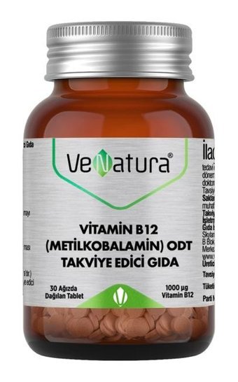 Venatura B12 Metilkobalamin Odt Aromasız Yetişkin Vitamin 30 Kapsül