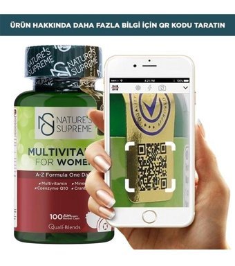 Nature'S Supreme Multivitamin For Women Aromasız Yetişkin Vitamin 100 Kapsül
