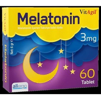 Vitagil Melatonin Aromasız Yetişkin Vitamin 60 Tablet