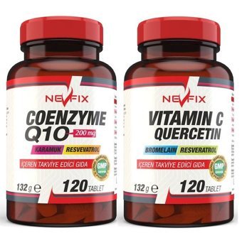 Nevfix Coenzyme Q10 - Vitamin C Bromelian Aromasız Yetişkin Vitamin 120 Tablet