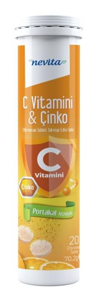Eznevita Vitamin C Portakallı Yetişkin Vitamin 20 Tablet