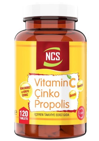 Ncs Vitamin C Çinko Propolis Kalsiyum Aromasız Yetişkin Vitamin 120 Tablet - 120 Tablet