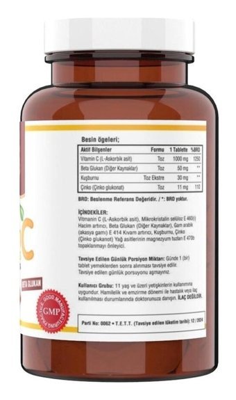 Ncs Vitamin C Kuşburnu Yetişkin Vitamin 120 Tablet