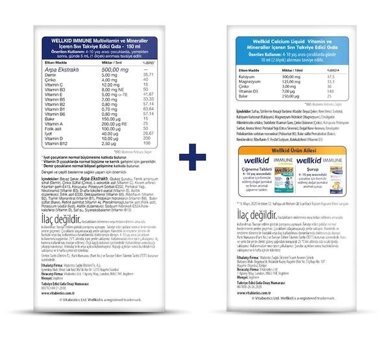 Vitabiotics Immune Multivitamin + Calcium Aromasız Çocuk Vitamin 15 Tablet