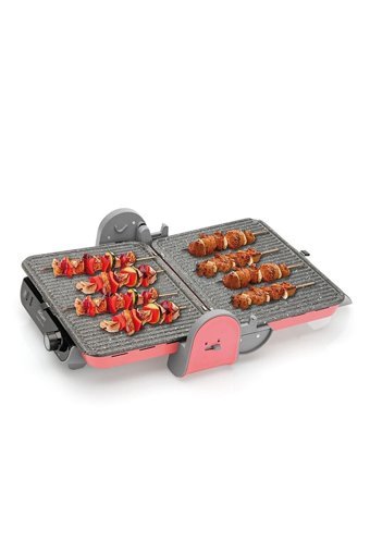 Arzum AR2013 4 Dilim Granit Çıkartılabilir Plaka Tek Yönlü 1800 W Izgaralı Kırmızı Tost Makinesi