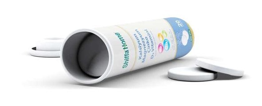 Shiffa Home Kalsiyum Magnezyum Çinko D Vitamini Aromasız Yetişkin Vitamin 20 Kapsül