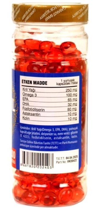 Vitapol Krill Oil Aromasız Yetişkin Vitamin 200 Kapsül