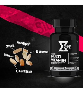 Sigma Level Multivitamin Aromasız Yetişkin Vitamin 30 Kapsül