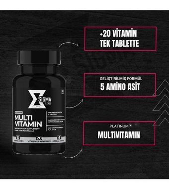 Sigma Level Multivitamin Aromasız Yetişkin Vitamin 30 Kapsül