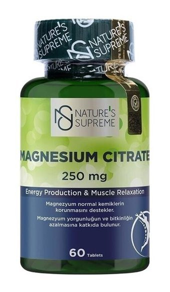Nature'S Supreme Magnesium Citrate Aromasız Yetişkin Vitamin 60 Tablet