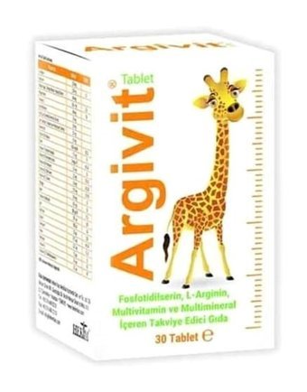 Argivit Multivitamin Aromasız Çocuk Vitamin 30 Tablet