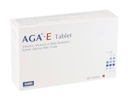 Assos Aga-E Aromasız Yetişkin Vitamin 60 Tablet