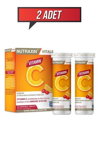 Nutraxin Vitals C Portakallı Yetişkin Vitamin 2x28 Tablet