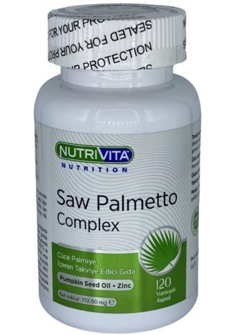 Nutrivita Saw Palmetto Aromasız Yetişkin Vitamin 120 Kapsül